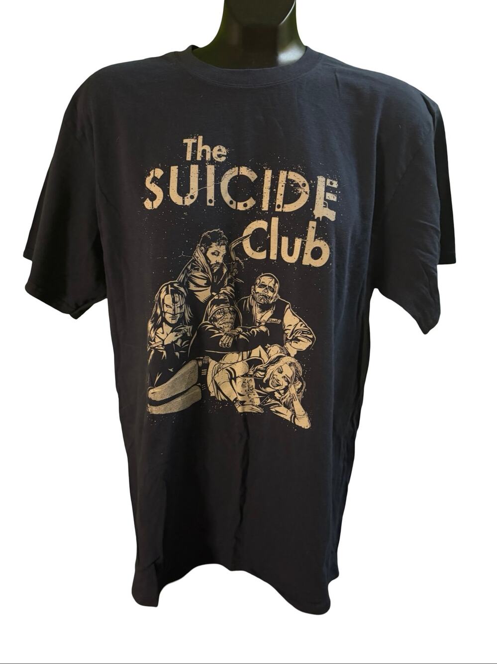 Suicide Club Harley Quinn Distressed Graphic T-Shirt Black DC Comics